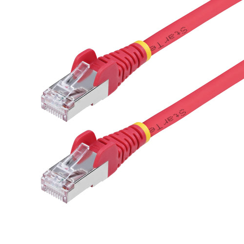 StarTech.com 10ft Red CAT6a Ethernet Cable, Snagless RJ45, 10GbE, 100W PoE++, S/FTP, LSZH, 27AWG Pure Bare Copper Wire, 500MHz, Shielded Network Patch Cord w/Strain Reliefs, Individually Tested/ETL Verified
